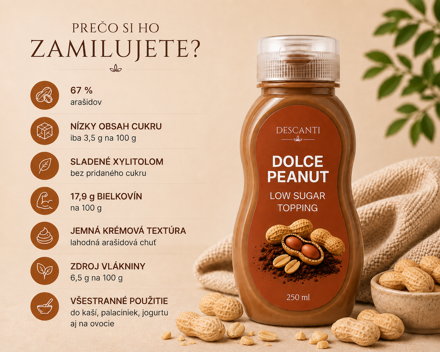 Descanti Topping Dolce Peanut